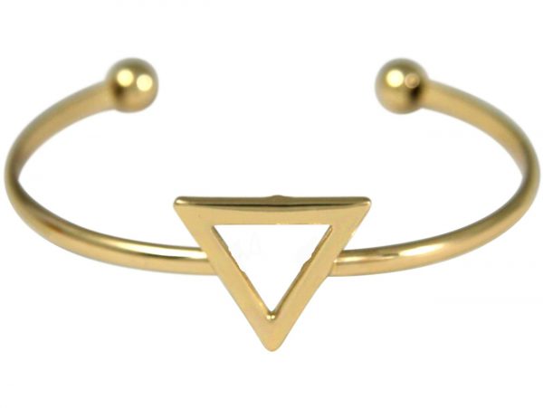 Gemshine - Damen - Armband - Armreif - Gold - Design - Dreieck - Scandi - Minimalistisch - Geometrisch - Design