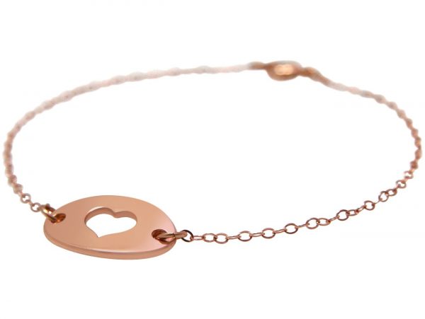 Gemshine - Damen - Armband - Armreif - WISHES - Herz - Rose Gold – Bild 4