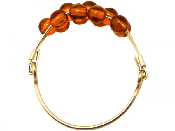 Gemshine - Damen - Ring - Vergoldet - Bernstein - Orange, Ringgröße:52 (16.6) – Bild 3