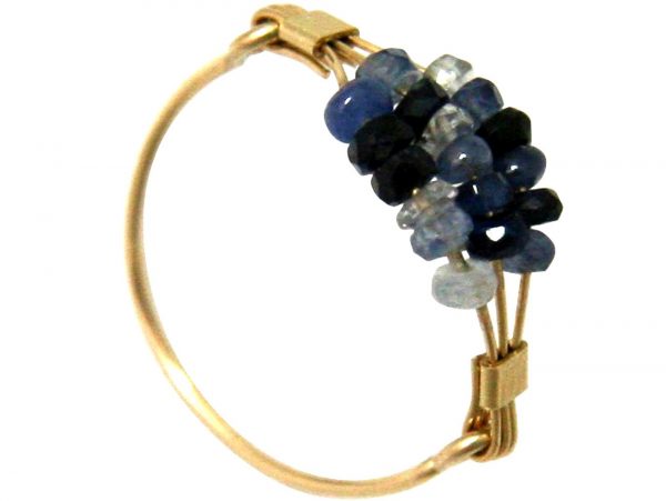 Gemshine - Damen - Ring - Vergoldet - Saphir - Blau, Ringgröße:50 (15.9)