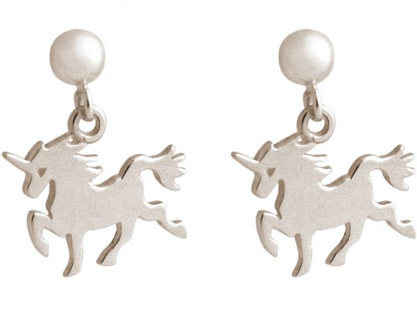 GEMSHINE Ohrringe mit Einhorn. Ohrhänger aus 925 Silber mit einer Länge von 2,5cm. Made in Spanien. Im eleganten Geschenketui geliefert. – Bild 4