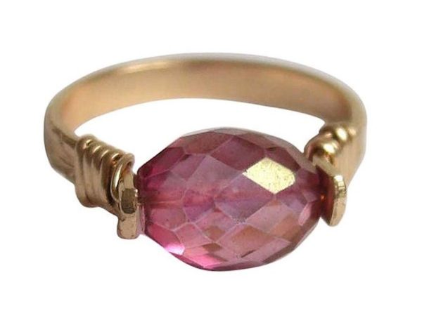 Gemshine - Damen - Ring - Spannring - Vergoldet - Turmalin - Rosa, Ringgröße:56 (17.8) – Bild 4