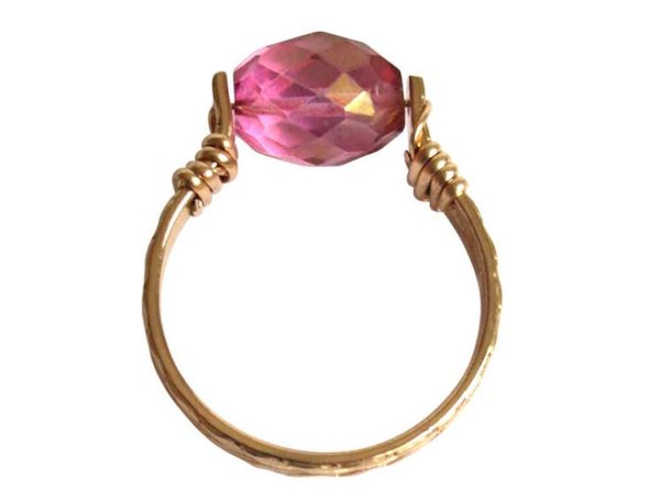 Gemshine - Damen - Ring - Spannring - Vergoldet - Turmalin - Rosa, Ringgröße:59 (18.8) – Bild 5