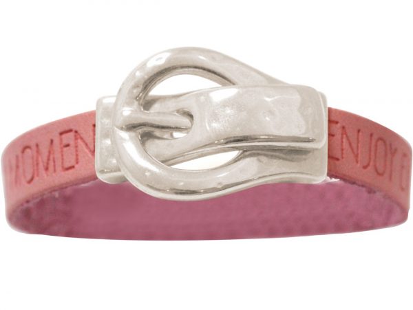 Gemshine - Damen - Armband - WISHES - Rosa - Pink - Gürtel - Schnalle - Magnetverschluss