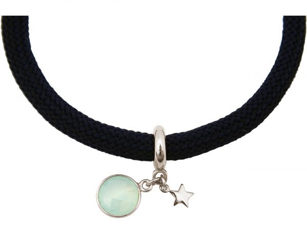 Gemshine - Damen - Armband - 925 Silber - Edelstein - Aqua Chalcedon - STAR - Stern - Grün - Schwarz – Bild 3