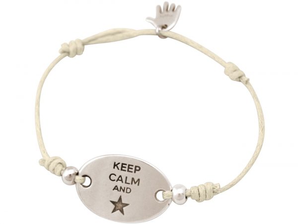 Gemshine - Damen - Armband - Gravur - KEEP CALM - Silber - Nude – Bild 4