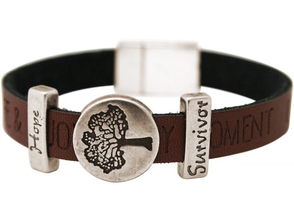 Gemshine - Damen - Armband - Lebensbaum - WISHES - Braun - Dunkel - Magnetverschluss - Hope - Survivor