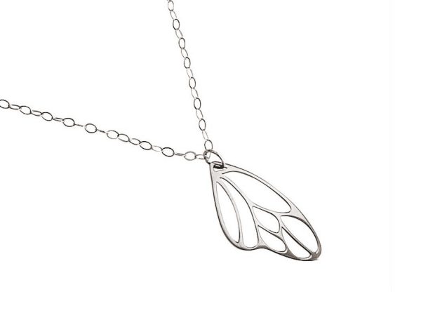 Gemshine - Damen - Halskette - Anhänger - 925 Silber - Schmetterling Flügel - 2,5 cm