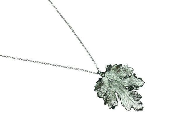 Gemshine - Damen - Halskette - Anhänger - 925 Silber - Blatt - Chrysanthem - Natur - 3,5 cm – Bild 3