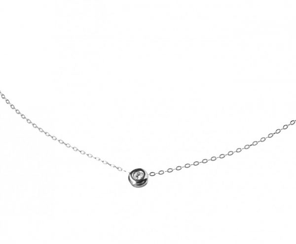 Gemshine - Damen - Halskette - 0,03 Karat Diamant - 925er Sterling Silber - 42 cm