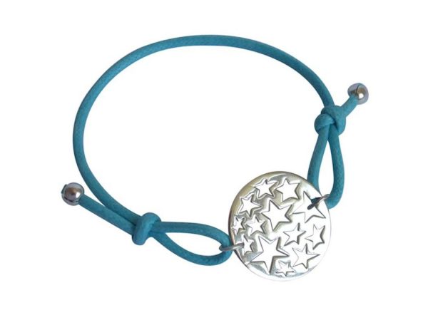 Gemshine - Damen - Armband - KNOTS Sternen Konstellation - 925 Silber - Blau - Größenverstellbar