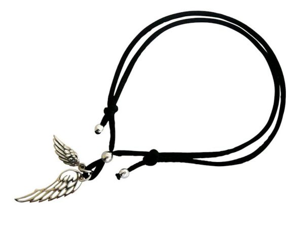 Gemshine - Damen - Armband - WINGS - 925 Silber - Schwarz - Größenverstellbar – Bild 4